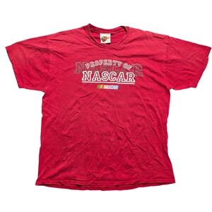 THRASHED NASCAR T-Shirt Mens XL Red Property‎ of NASCAR Graphic Tee